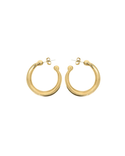 THICK ROUNDED HOOP EARRINGS – Kendall Conrad