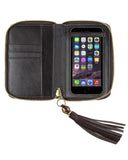 iPHONE CASE in Chocolate Napa leather case Kendall Conrad   