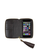 iPHONE CASE in Chocolate Napa leather case Kendall Conrad   