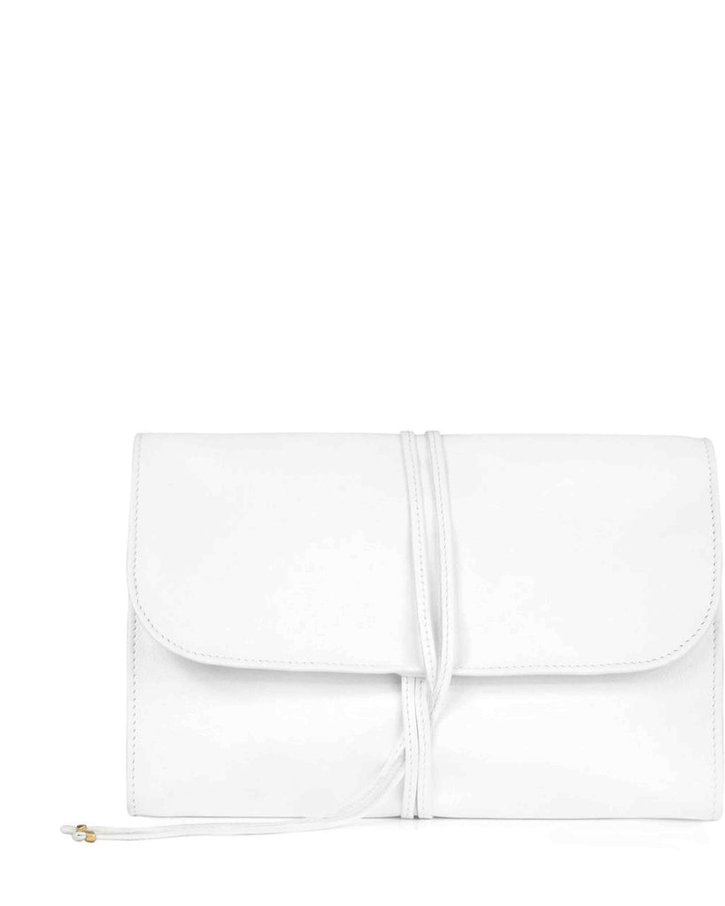 JEWELRY ROLL in White Napa leather case Kendall Conrad   