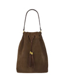 L'AVENTURA II BUCKET BAG in Umber Suede leather bag Kendall Conrad   