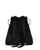 L'AVENTURA LARGE BUCKET BAG in Black Suede leather Kendall Conrad   