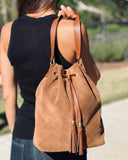 L'AVENTURA II BUCKET BAG in Sienna Suede leather bag Kendall Conrad   