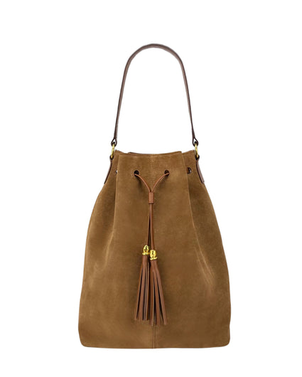 L'AVENTURA II BUCKET BAG in Sienna Suede leather bag Kendall Conrad   