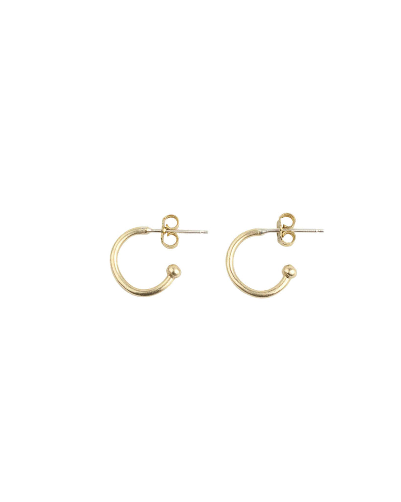 LITTLE BALL HOOP EARRINGS jewelry, Kendall Conrad Brass  
