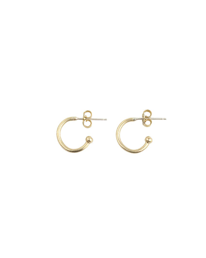 LITTLE BALL HOOP EARRINGS jewelry, Kendall Conrad Brass  