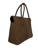 LUPE SINO II TOTE BAG in Umber Suede tote bag Kendall Conrad   