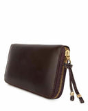 LUZ ZIP AROUND WALLET in Chocolate leather case Kendall Conrad   