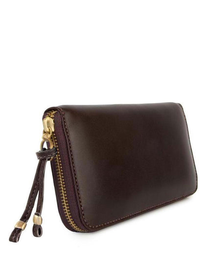LUZ ZIP AROUND WALLET in Chocolate leather case Kendall Conrad   