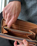 LUZ ZIP AROUND WALLET in Black Napa leather case Kendall Conrad   