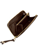 LUZ ZIP AROUND WALLET in Chocolate leather case Kendall Conrad   