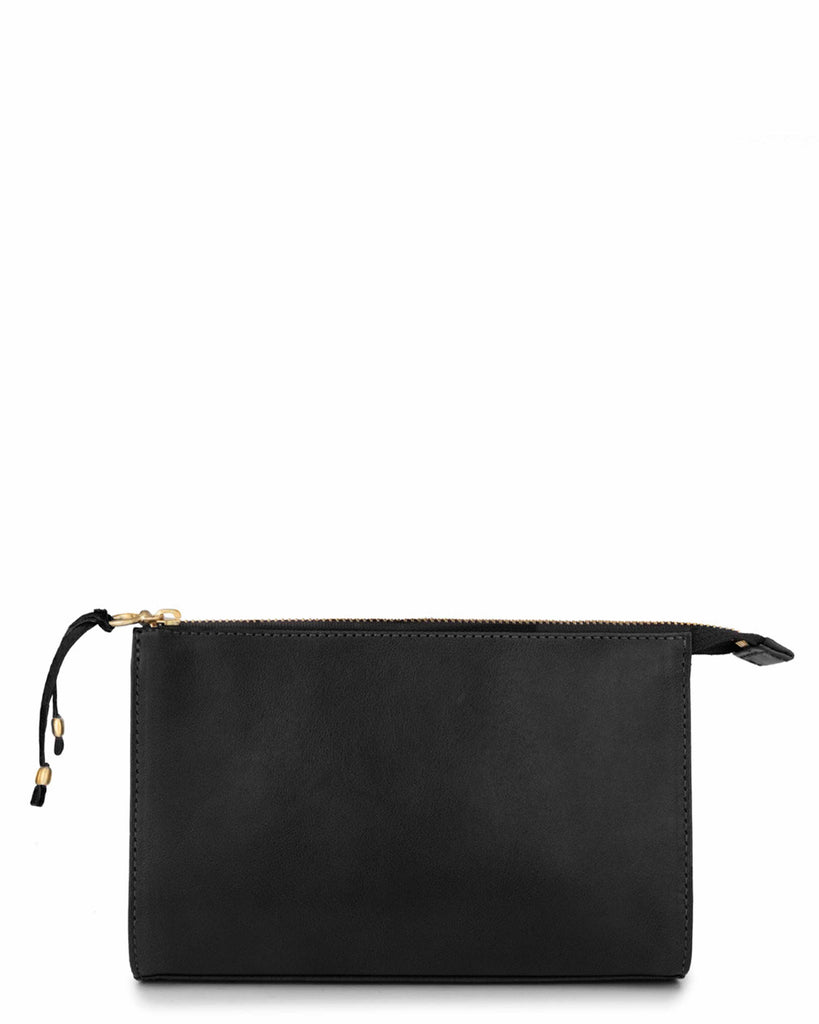 MAQUILLAJE ZIP POUCH in Black Napa case goods Kendall Conrad   