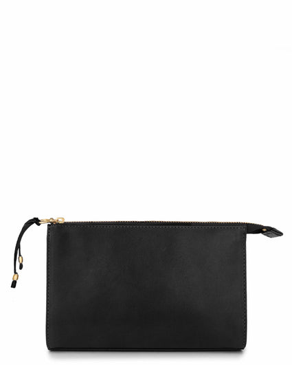 MAQUILLAJE ZIP POUCH in Black Napa case goods Kendall Conrad   