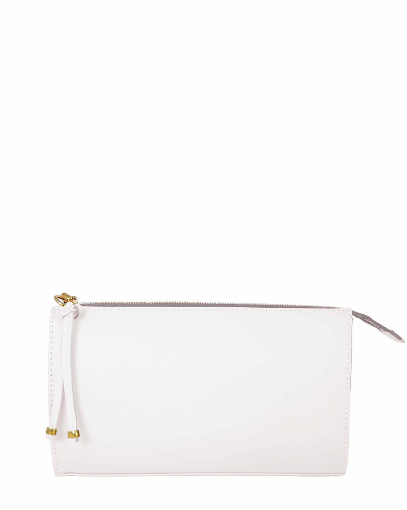 MAQUILLAJE ZIP POUCH in White Napa case goods Kendall Conrad   