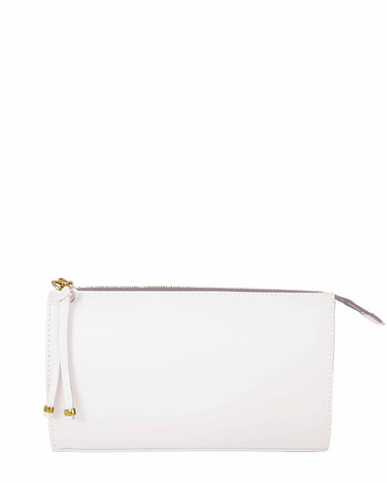 MAQUILLAJE ZIP POUCH in White Napa case goods Kendall Conrad   