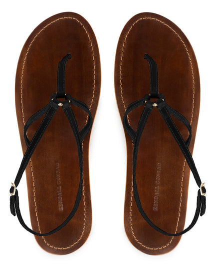 MARTINGALA SANDALS in Black Napa Leather sandals Kendall Conrad   