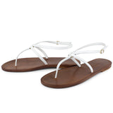 MARTINGALA SANDALS in White Napa Leather sandals Kendall Conrad   