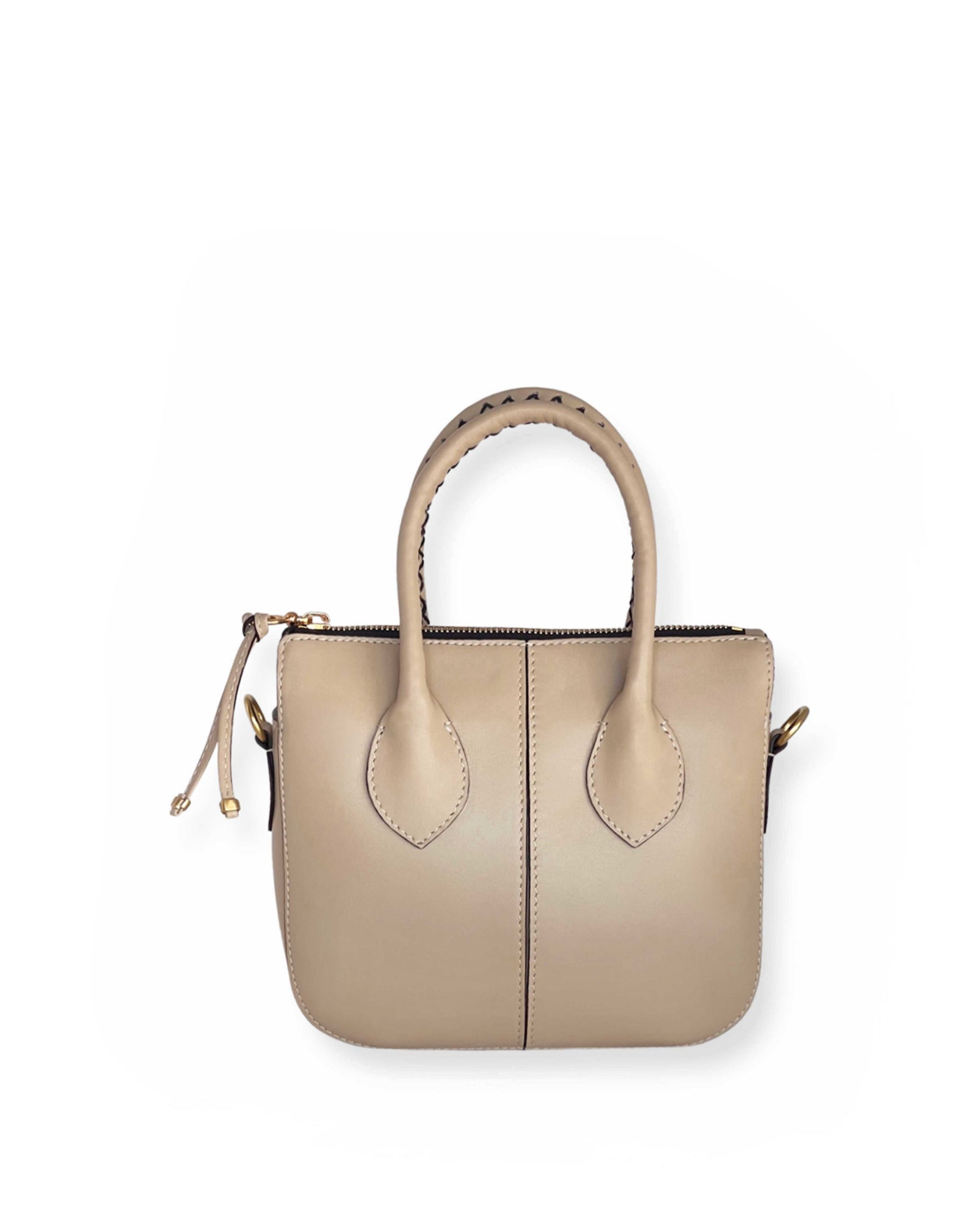 Tod's Suede and Leather Chain Shoulder Strap Bag Beige