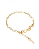 MIXED ROUNDED RING CHAIN LARIAT NECKLACE necklace Kendall Conrad Gold Plated  