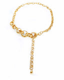 MIXED ROUNDED RING CHAIN LARIAT NECKLACE necklace Kendall Conrad   