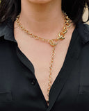 MIXED ROUNDED RING CHAIN LARIAT NECKLACE necklace Kendall Conrad   