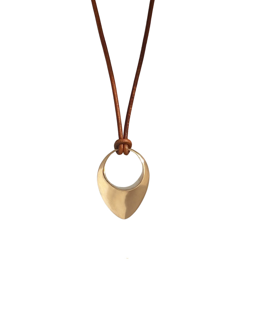 MOUNIA PENDANT PENDANT Kendall Conrad Solid Brass Natural Brown 