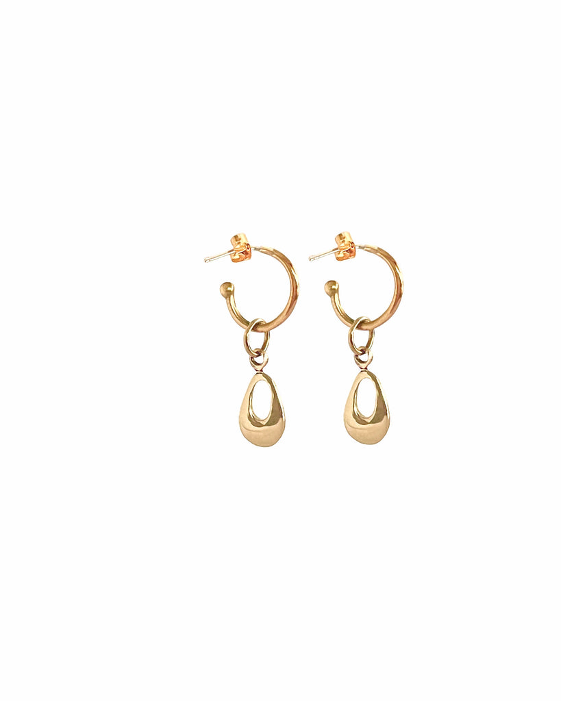 NABILA CHARM HOOP EARRINGS  Kendall Conrad Solid Brass  