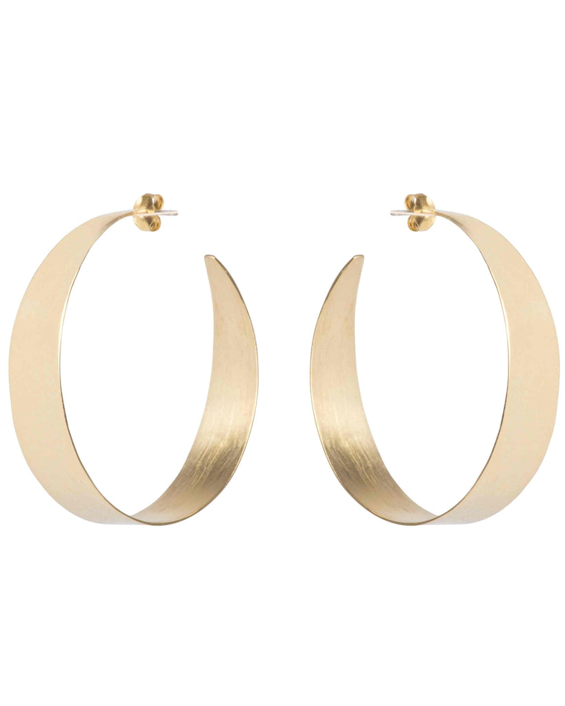 NAKED LARGE HOOP EARRINGS jewelry, Kendall Conrad Brass  
