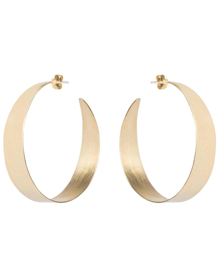 NAKED LARGE HOOP EARRINGS jewelry, Kendall Conrad Brass  