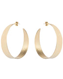 NAKED LARGE HOOP EARRINGS jewelry, Kendall Conrad Brass  