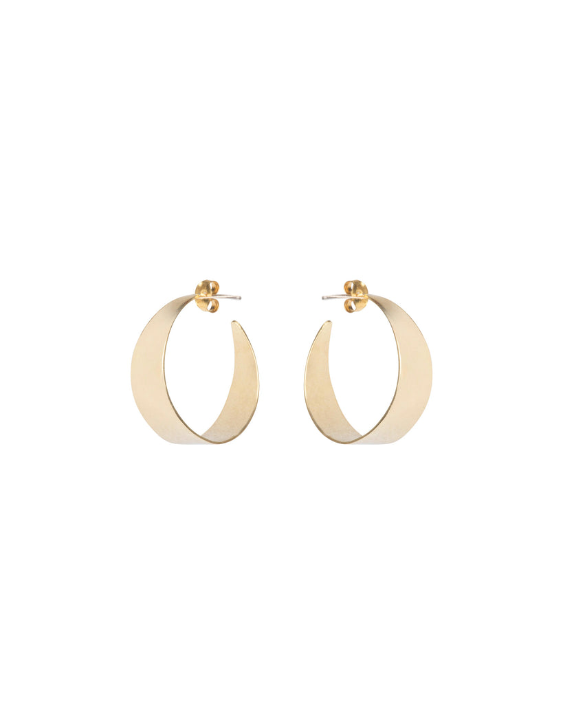 NAKED SMALL HOOP EARRINGS jewelry, Kendall Conrad Brass  