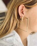 NAKED SQUARE HOOP EARRINGS jewelry, Kendall Conrad   