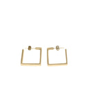 NAKED SQUARE HOOP EARRINGS jewelry, Kendall Conrad Gold Plated  