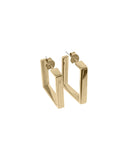 NAKED SQUARE HOOP EARRINGS jewelry, Kendall Conrad Brass  