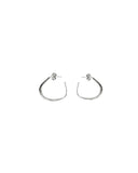 THIN OBLIQUE SMALL HOOP EARRINGS  Kendall Conrad   