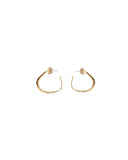 THIN OBLIQUE SMALL HOOP EARRINGS  Kendall Conrad   