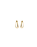 THIN OBLIQUE SMALL HOOP EARRINGS  Kendall Conrad Solid Brass  