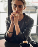 THIN OBLIQUE SMALL HOOP EARRINGS  Kendall Conrad   