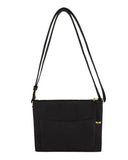 OLIMPIA CROSSBODY AND SHOULDER BAG in Black Suede leather bag, Kendall Conrad   