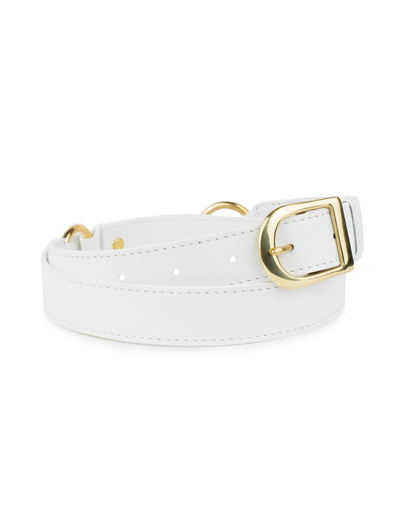 1" RING BELT in White Napa leather belt Kendall Conrad   