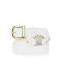 1" RING BELT in White Napa leather belt Kendall Conrad   