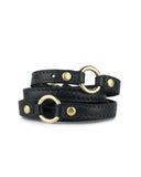 PACHA WRIST WRAP in Black Napa leather Kendall Conrad   
