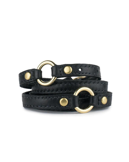 PACHA WRIST WRAP in Black Napa leather Kendall Conrad   