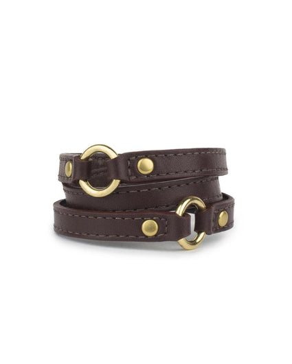 PACHA WRIST WRAP in Chocolate Napa leather Kendall Conrad   