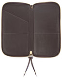 PASSPORT CASE in Chocolate Napa leather, travel Kendall Conrad   