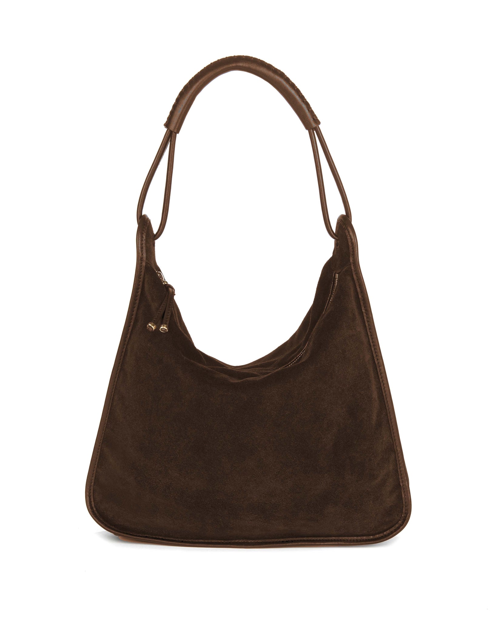 brown suede bag