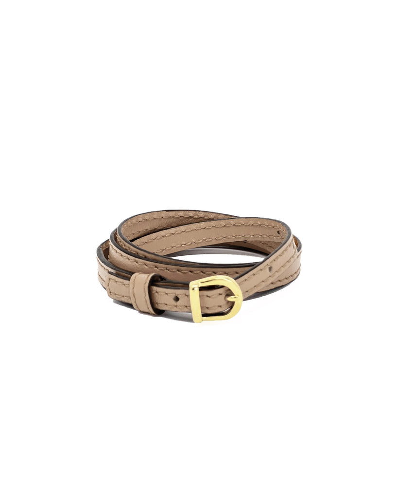 PAZ WRIST WRAP in Beige Napa leather wrist wrap Kendall Conrad   
