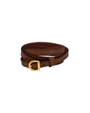 PAZ WRIST WRAP in Chocolate Napa leather wrist wrap Kendall Conrad   