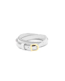 PAZ WRIST WRAP in White Napa leather cuff Kendall Conrad   
