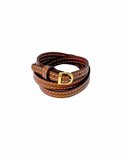 PAZ WRIST WRAP in Sienna Napa leather wrist wrap Kendall Conrad   